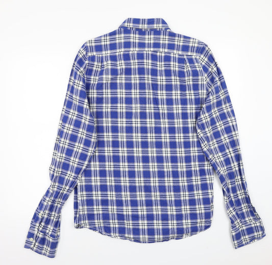 Xcape Mens Blue Check   Button-Up Size XL