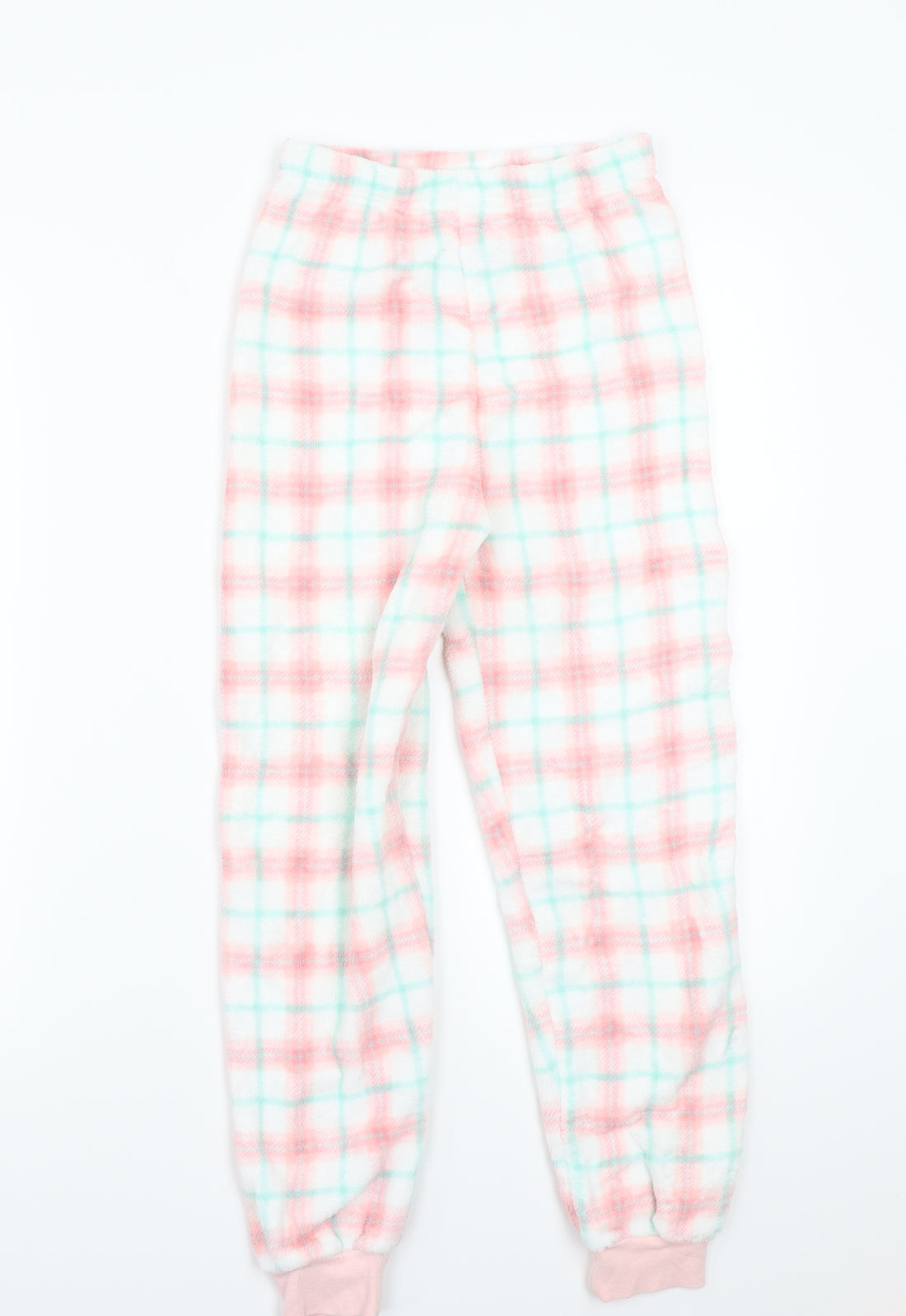 Matalan Girls White Check  Kimono Pyjama Pants Size 10-11 Years