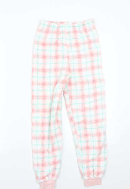 Matalan Girls White Check  Kimono Pyjama Pants Size 10-11 Years