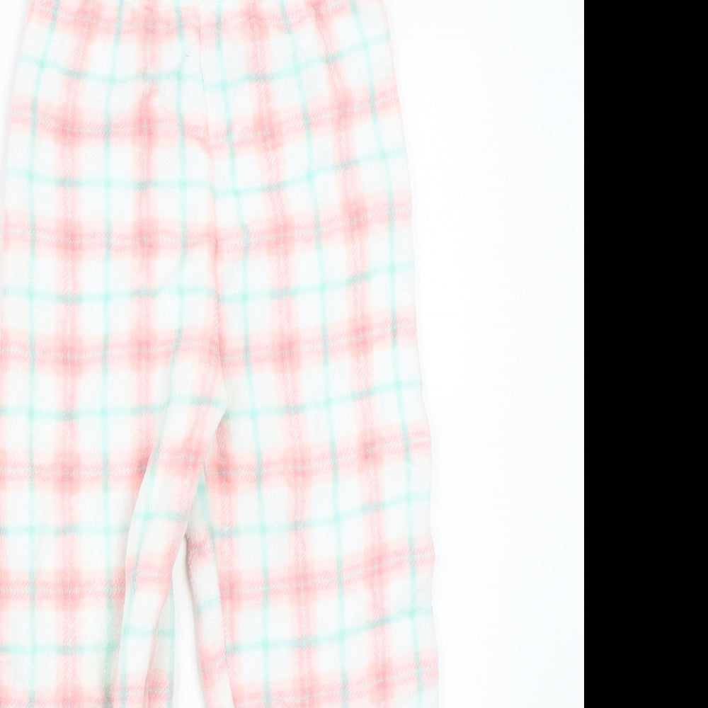 Matalan Girls White Check  Kimono Pyjama Pants Size 10-11 Years