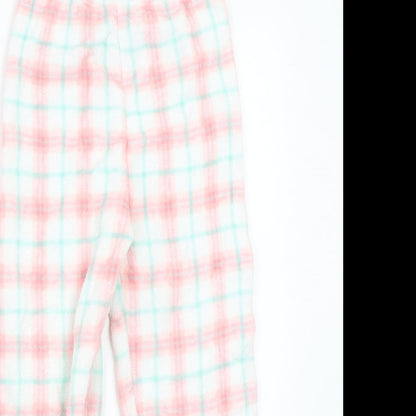 Matalan Girls White Check  Kimono Pyjama Pants Size 10-11 Years