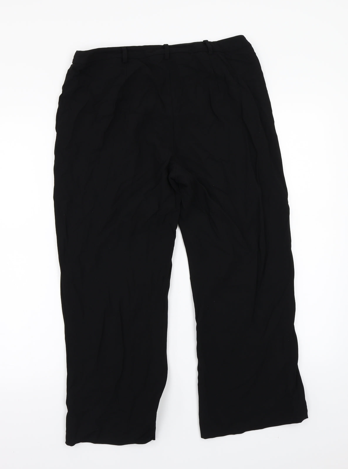 Womens UK Size 12 Collection Regular Fit  Black Trousers