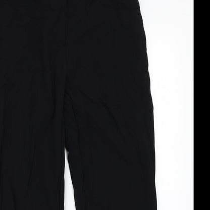 Womens UK Size 12 Collection Regular Fit  Black Trousers