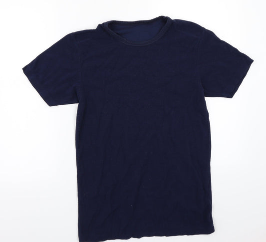 Womens UK Size S Matalan Blue Basic T-Shirt