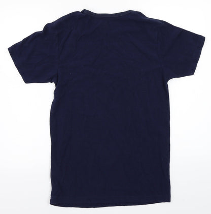 Womens UK Size S Matalan Blue Basic T-Shirt