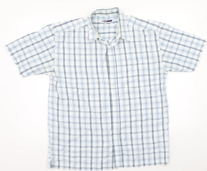 Mens UK Size L DM Merchandising White  Button-Up Short Sleeve Casual Shirt