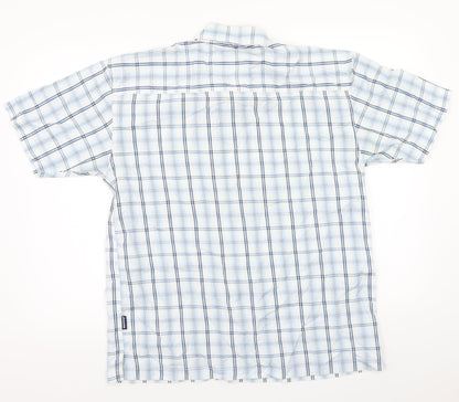Mens UK Size L DM Merchandising White  Button-Up Short Sleeve Casual Shirt