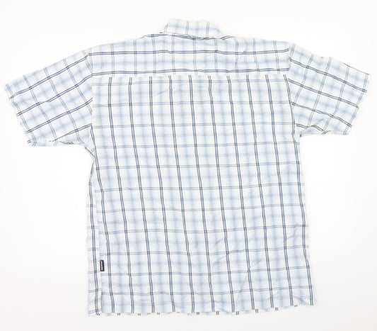 Mens UK Size L DM Merchandising White  Button-Up Short Sleeve Casual Shirt