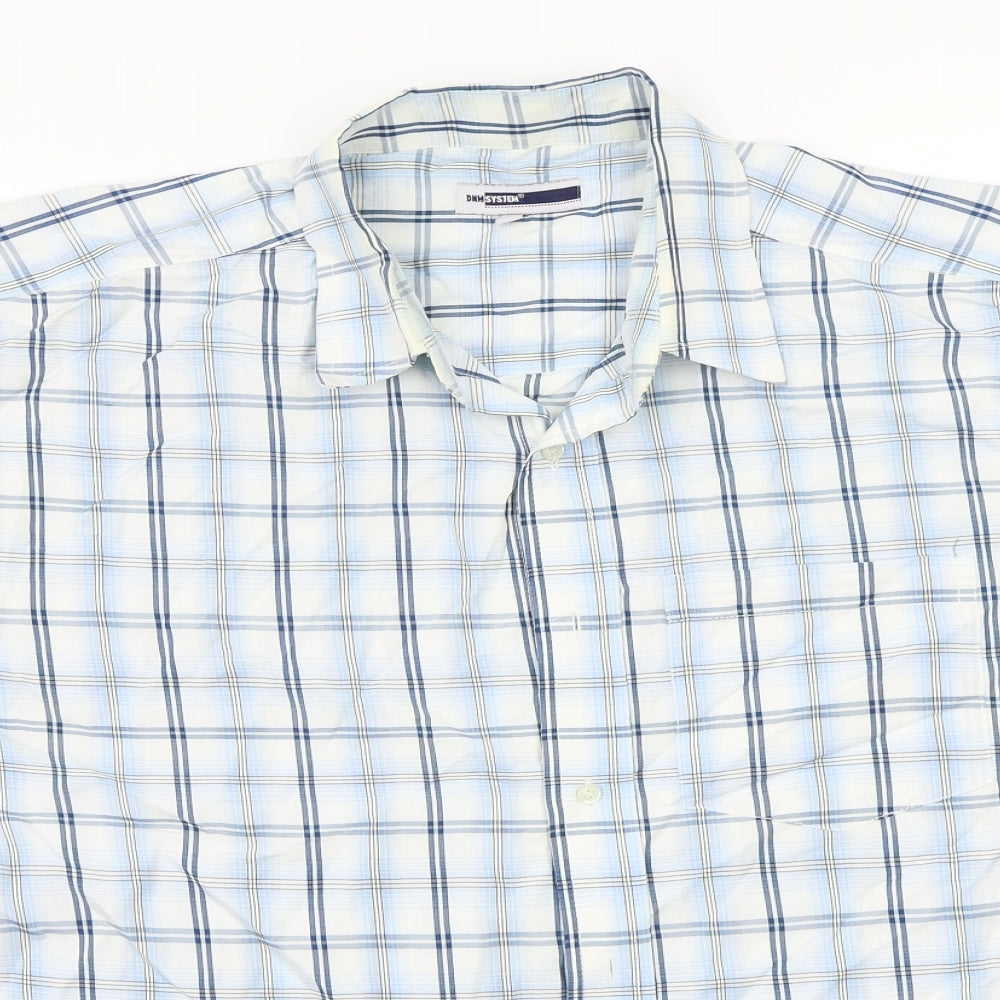 Mens UK Size L DM Merchandising White  Button-Up Short Sleeve Casual Shirt