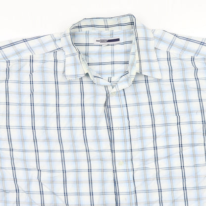 Mens UK Size L DM Merchandising White  Button-Up Short Sleeve Casual Shirt