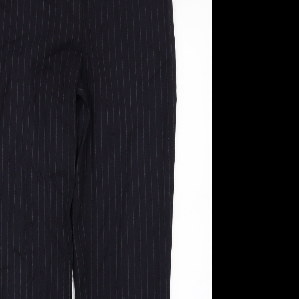 Mango Womens Black Striped  Trousers  Size 36 L32.5 in
