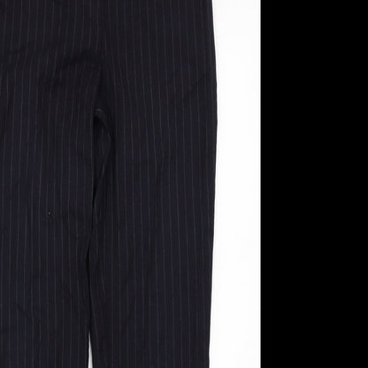 Mango Womens Black Striped  Trousers  Size 36 L32.5 in
