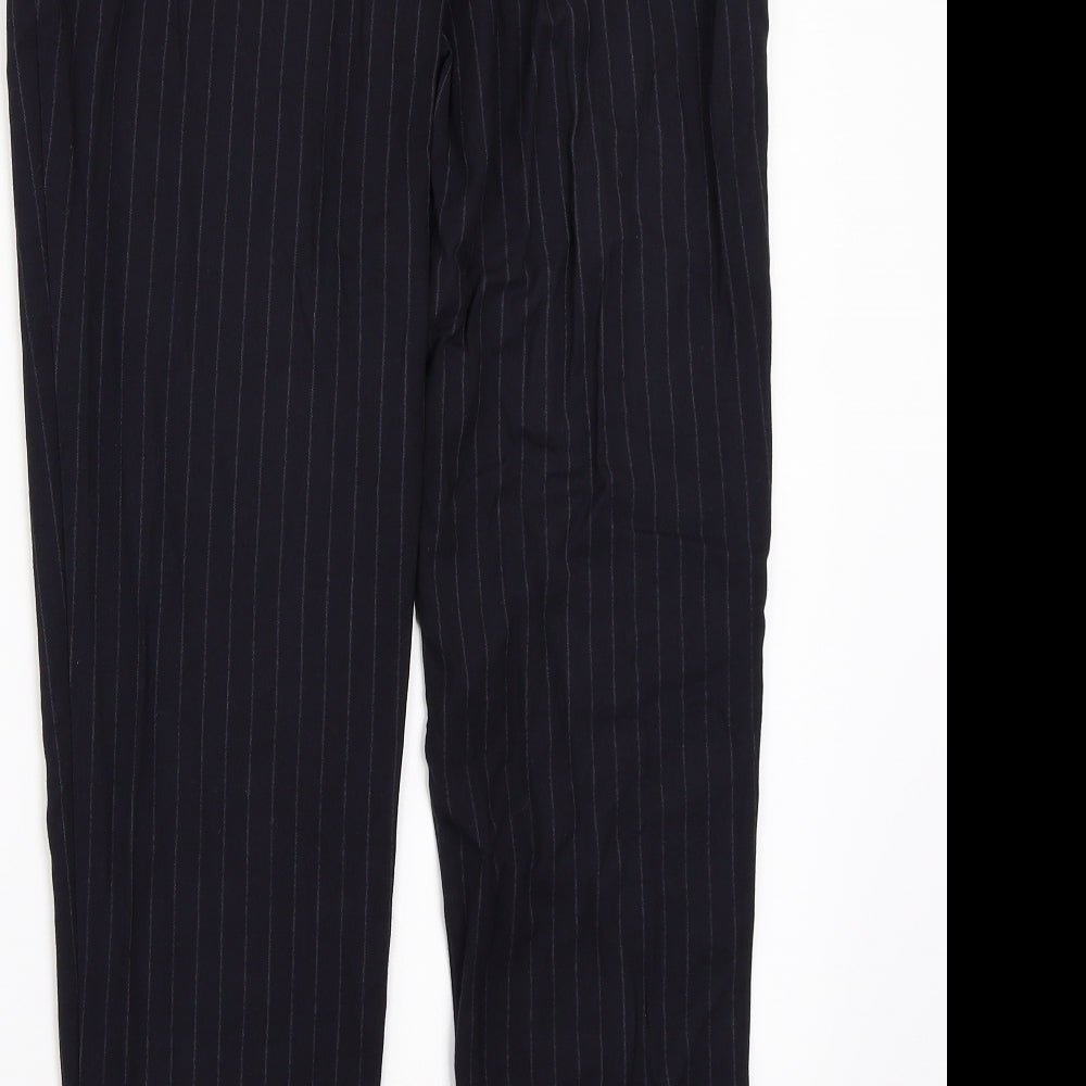 Mango Womens Black Striped  Trousers  Size 36 L32.5 in