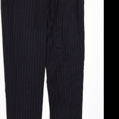 Mango Womens Black Striped  Trousers  Size 36 L32.5 in
