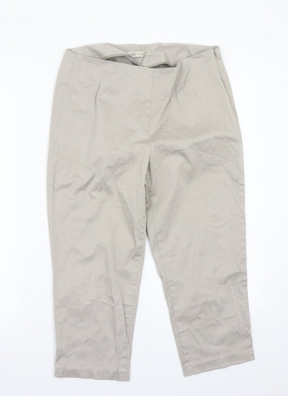Womens UK Size 12 Marks and Spencer Regular Fit  Beige Trousers