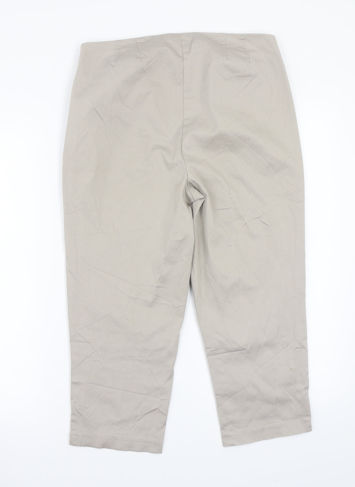 Womens UK Size 12 Marks and Spencer Regular Fit  Beige Trousers