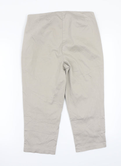 Womens UK Size 12 Marks and Spencer Regular Fit  Beige Trousers
