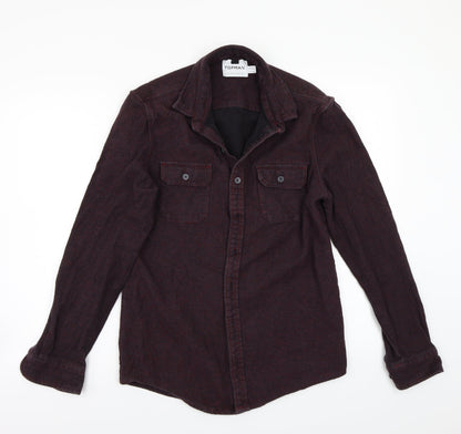 Mens UK Size S Topman Purple  Button-Up Long Sleeve Casual Shirt