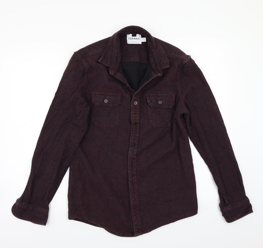 Topman Mens Purple    Button-Up Size S