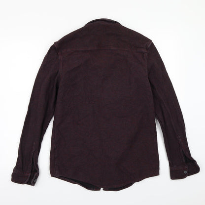 Mens UK Size S Topman Purple  Button-Up Long Sleeve Casual Shirt