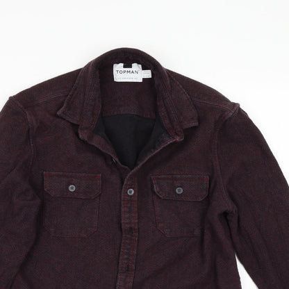 Mens UK Size S Topman Purple  Button-Up Long Sleeve Casual Shirt