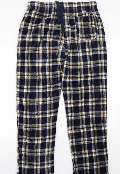 Warmth Womens Blue Check  Sweatpants Trousers Size L L28 in