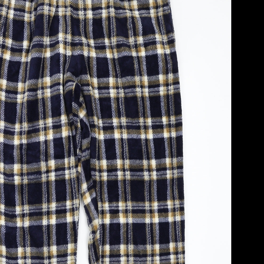 Warmth Womens Blue Check  Sweatpants Trousers Size L L28 in