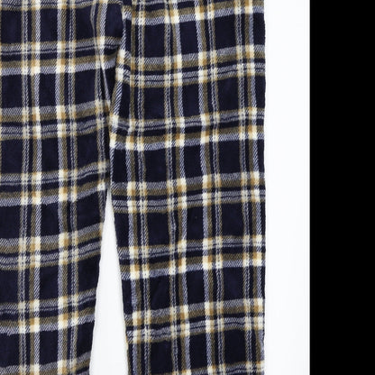 Warmth Womens Blue Check  Sweatpants Trousers Size L L28 in