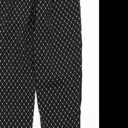 Womens UK Size 10 H&M Regular Fit  Black Trousers