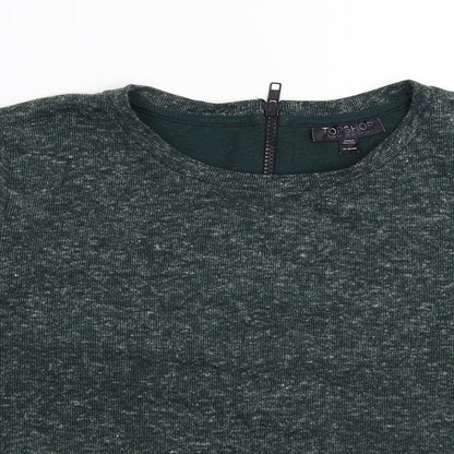 Topshop Womens Green  Knit Pullover Jumper Size 10