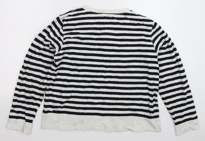 Liz Claiborne Womens Multicoloured Striped Knit Pullover Jumper Size M
