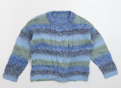 Preworn Girls Multicoloured  Knit Pullover Jumper Size S