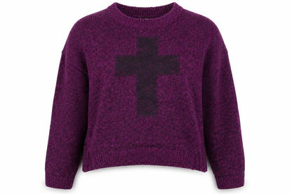 New Look Womens Purple  Knit Pullover Jumper Size 14