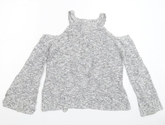 Hollister Womens Grey  Knit Pullover Jumper Size S