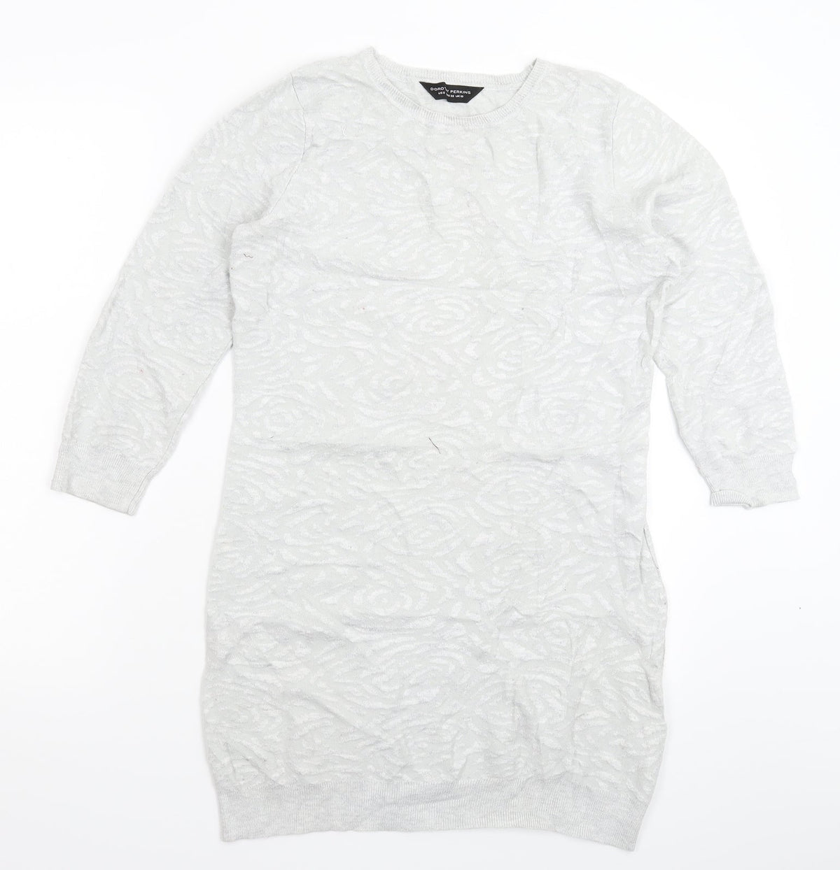 Dorothy Perkins Womens Grey  Knit Pullover Jumper Size 10