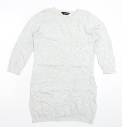 Dorothy Perkins Womens Grey  Knit Pullover Jumper Size 10