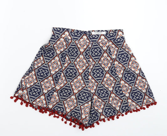 Glamorous Womens Multicoloured Geometric  Hot Pants Shorts Size XS
