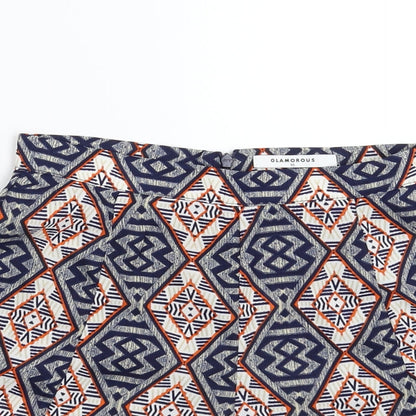 Glamorous Womens Multicoloured Geometric  Hot Pants Shorts Size XS