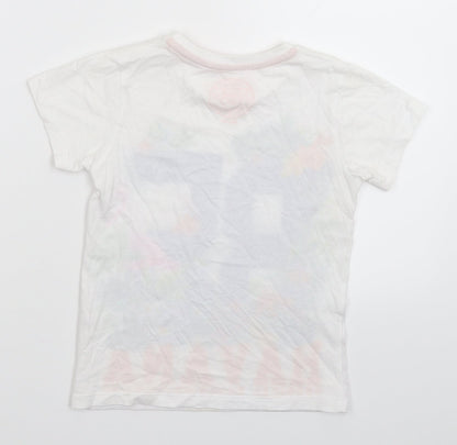 Matalan Girls White   Basic T-Shirt Size 5 Years