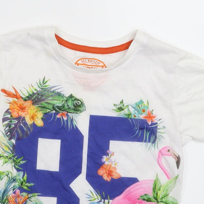 Matalan Girls White   Basic T-Shirt Size 5 Years