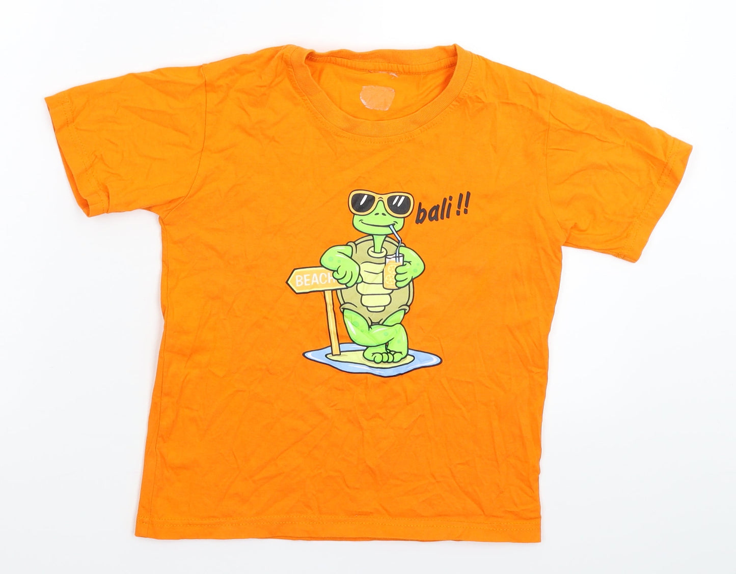 Preworn Boys Orange   Basic T-Shirt Size S