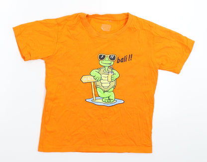 Preworn Boys Orange   Basic T-Shirt Size S