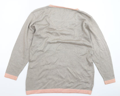 Preworn Womens Grey  Knit Pullover Jumper Size XL