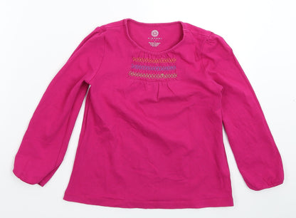 J Khaki Girls Pink   Basic T-Shirt Size 5 Years