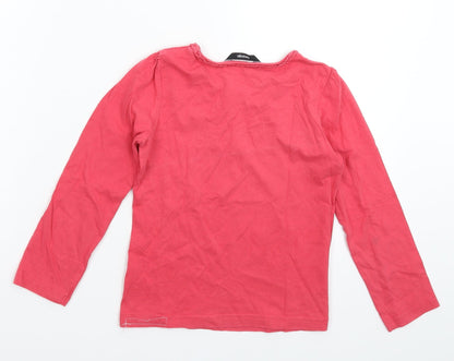George Girls Pink   Basic T-Shirt Size 5-6 Years