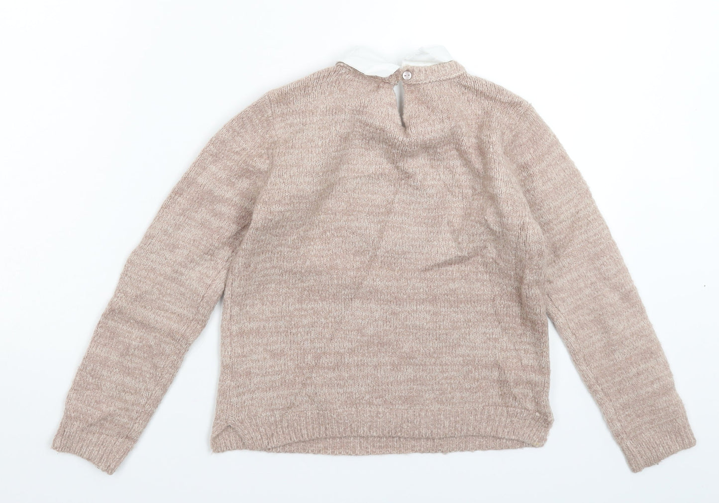Primark Girls Beige  Knit Pullover Jumper Size 10-11 Years