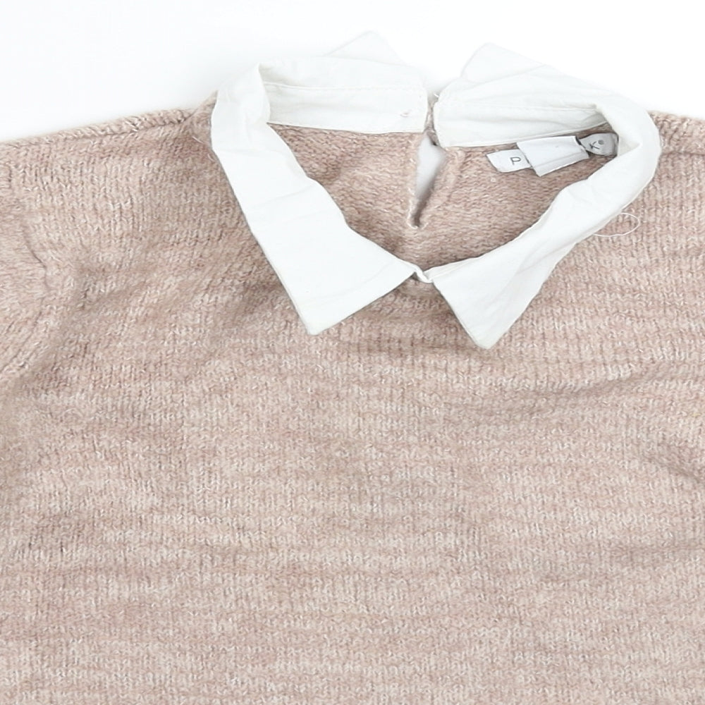 Primark Girls Beige  Knit Pullover Jumper Size 10-11 Years