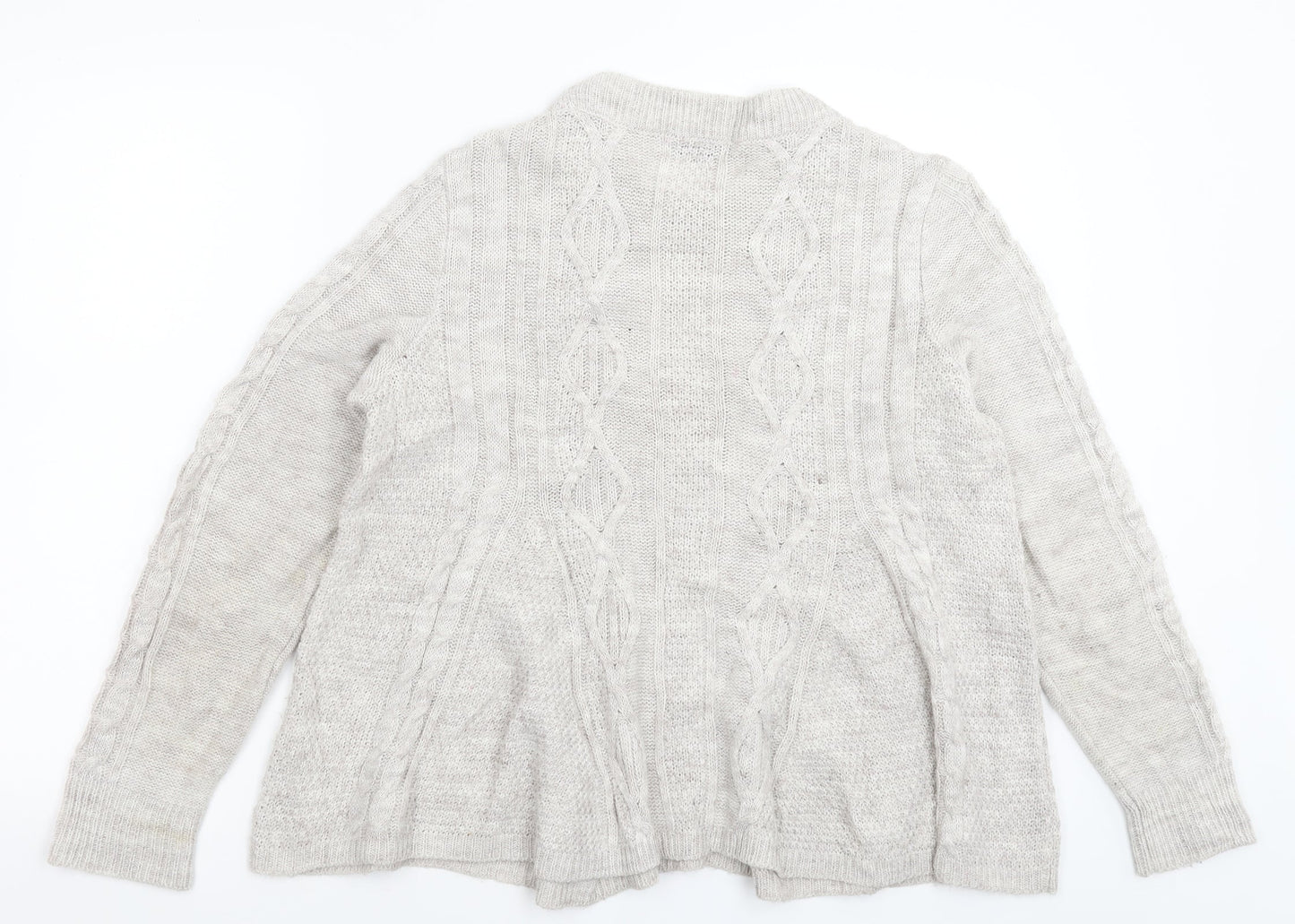 TU Womens Grey  Knit Pullover Jumper Size M