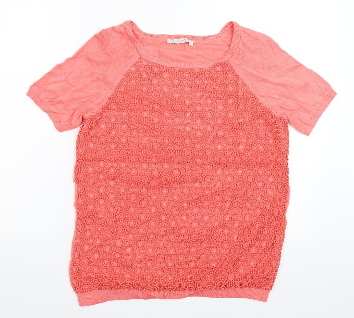George Womens Pink  Knit Pullover Jumper Size 12