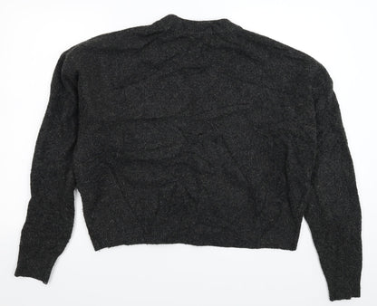 H&M Womens Black  Knit Pullover Jumper Size M  - Oversized